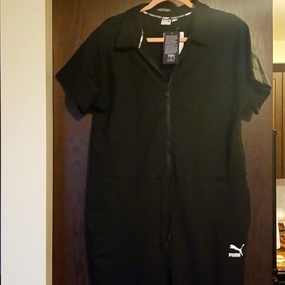 Size M zip up one piece PUMA jumpsuit